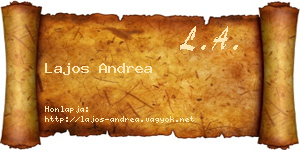 Lajos Andrea névjegykártya